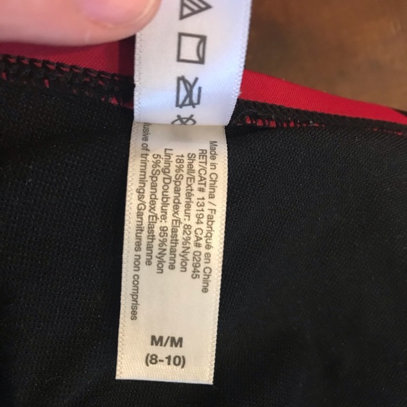 Canada Maple Leaf Bikini Black and Red Top - Picture 9 of 9